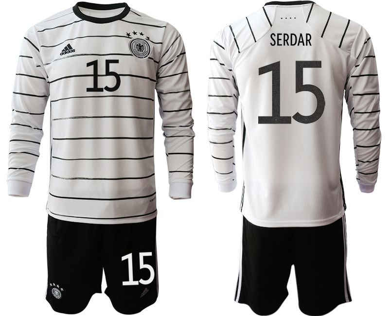 Men 2021 World Cup National Germany home long sleeve #15 white Soccer Jerseys->->Soccer Country Jersey